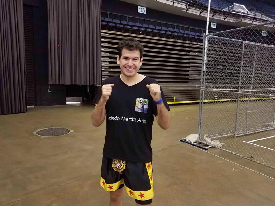 Andy Toledo Founder of TOLEDO MARTIAL ARTS at the IKF POINT MUAY THAI TOURNAMENT at the Anhiem Convention Center
