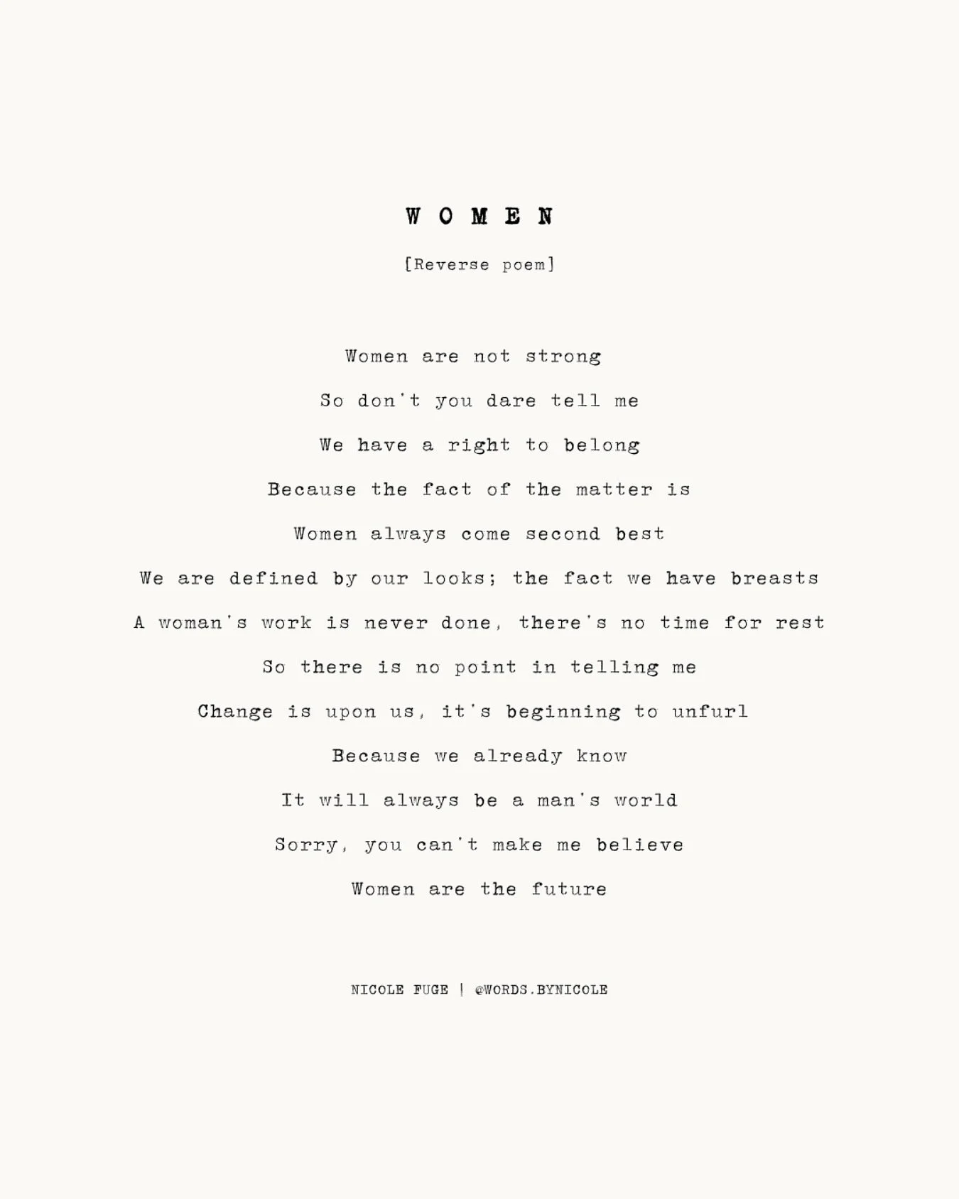 WOMEN ARE THE FUTURE 💃🏻 

Read from bottom to top, and don&rsquo;t forget to tag the ladies in your life.

#women