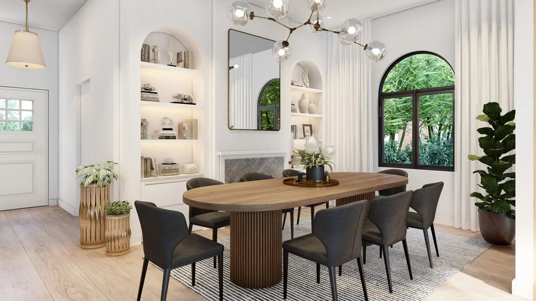 | RUSSELL LEA |

Shades of black and gold beautifully compliment the neutral tones in this dining room to create a sophisticated contemporary space for our clients to entertain in.

In construction now by @diongroupprojects_ 

 #diningrooms #diningro