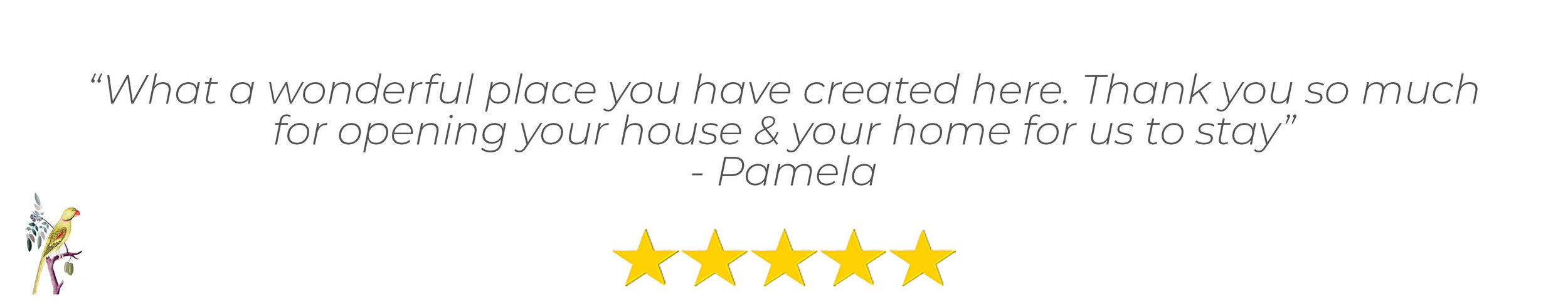 A five star review from Lua Cheia guest Pamela