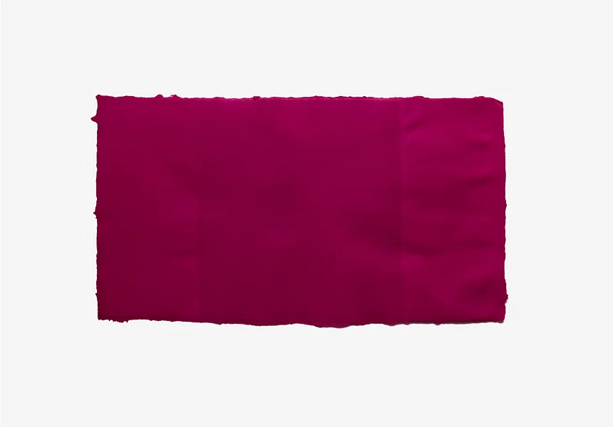 Fabriano Collage, magenta, 2017 Handmade Fabriano paper, inkjet ink used as dye, 36 x 56 cm