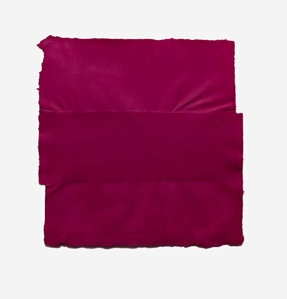   Fabriano Collage, magenta, 2017 Handmade Fabriano paper, inkjet ink used as dye, 48 x 56 cm 