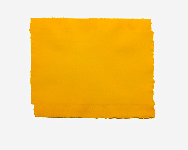   Fabriano Collage, yellow, 2017 Handmade Fabriano paper, inkjet ink used as dye, 44 x 56 cm 