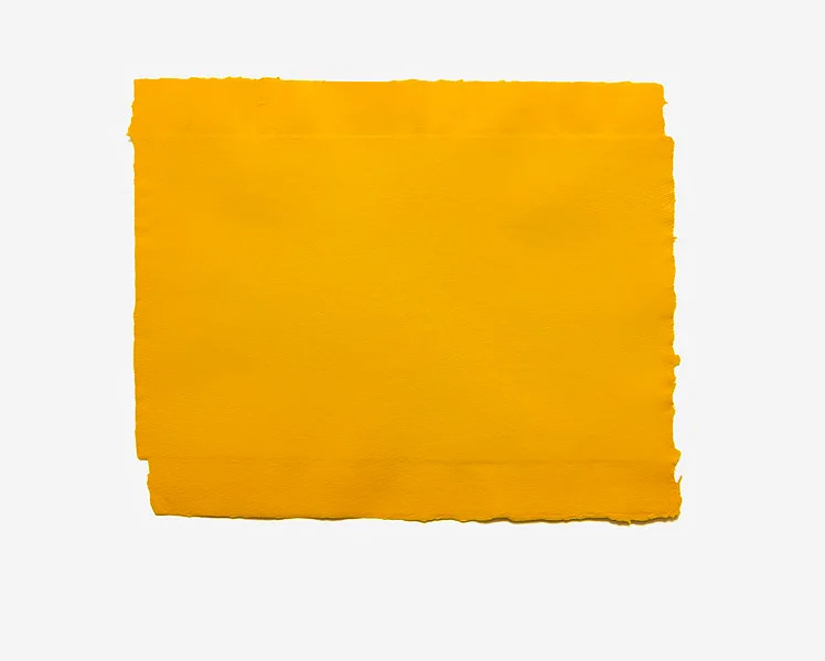 Fabriano Collage, yellow, 2017 Handmade Fabriano paper, inkjet ink used as dye, 44 x 56 cm
