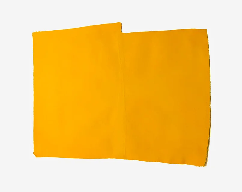 Fabriano Collage, yellow, 2017 Handmade Fabriano paper, inkjet ink used as dye, 46 x 66 cm