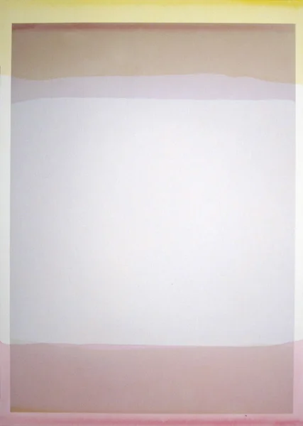 Three Quarter Passes, cyan-magenta, 2012. Diluted inkjet ink used as dye, inkjet print on paper, 21 x 30 cm