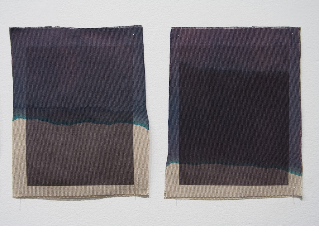 Three Quarter Passes, black, 2012. Inkjet ink used as dye, inkjet print on canvas, 21 x 25 cm