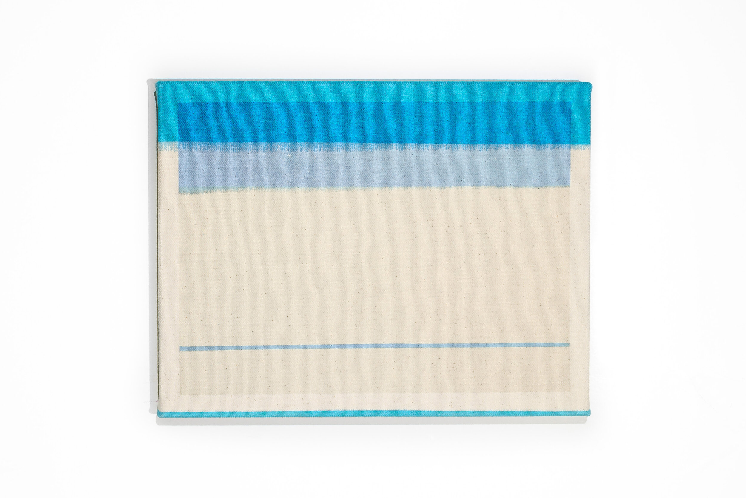   Underlay, light blue, 2019 Inkjet print and inkjet ink on canvas  31.5 x 24 cm 