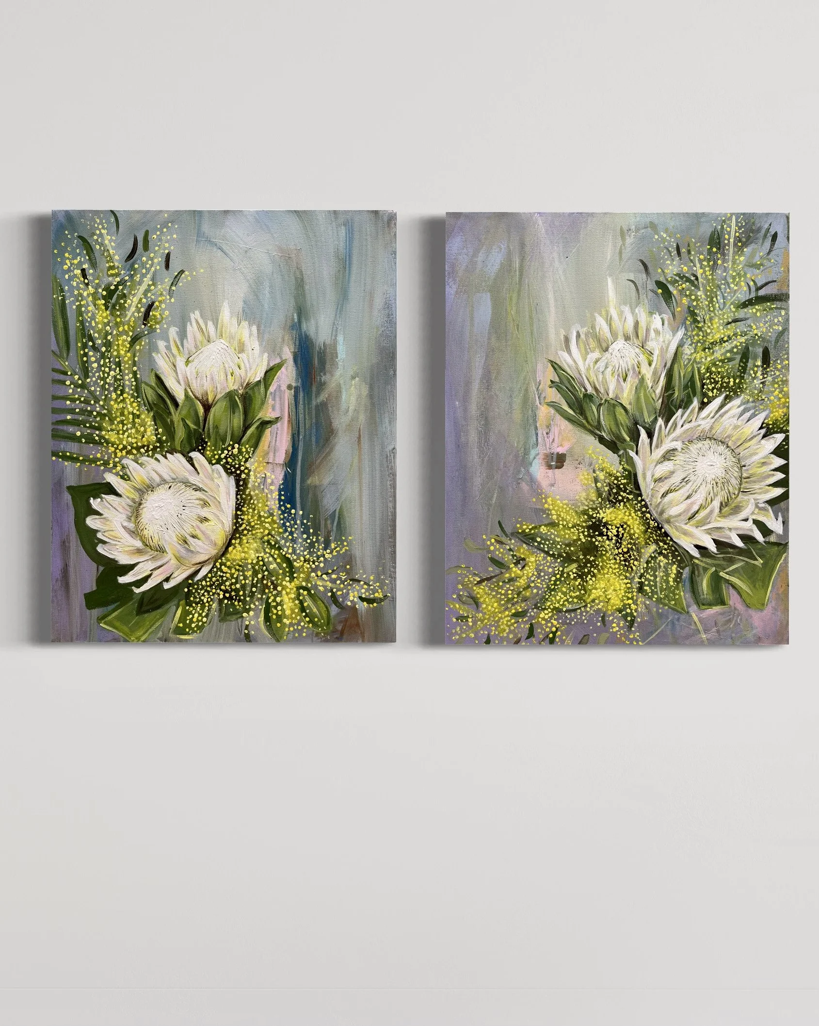 3. Proteas & Wattle | $750 for pair | SOLD