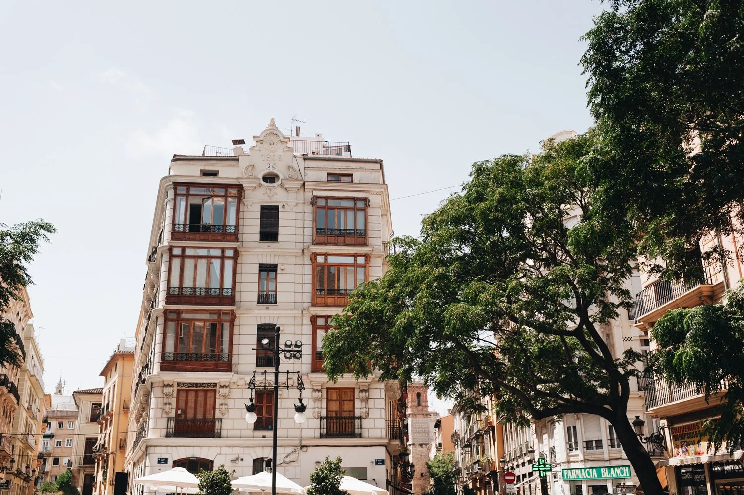 Classic European Corner Architecture - Monochrome Urban Landscape