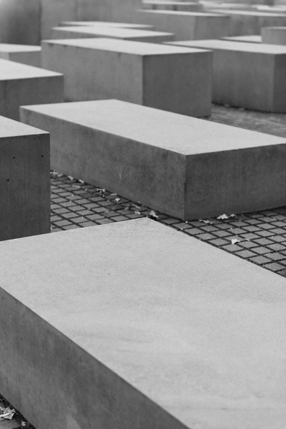 Abstract Concrete Architecture - Geometric Patterns in Black and White