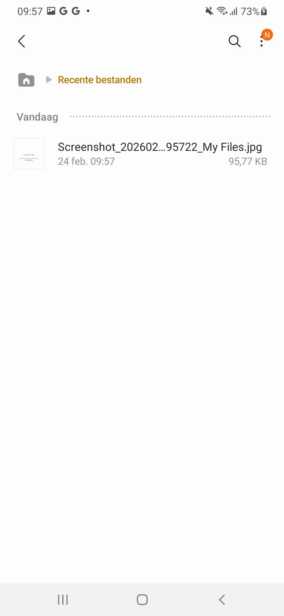 Android Files App Showing Extracted DNG