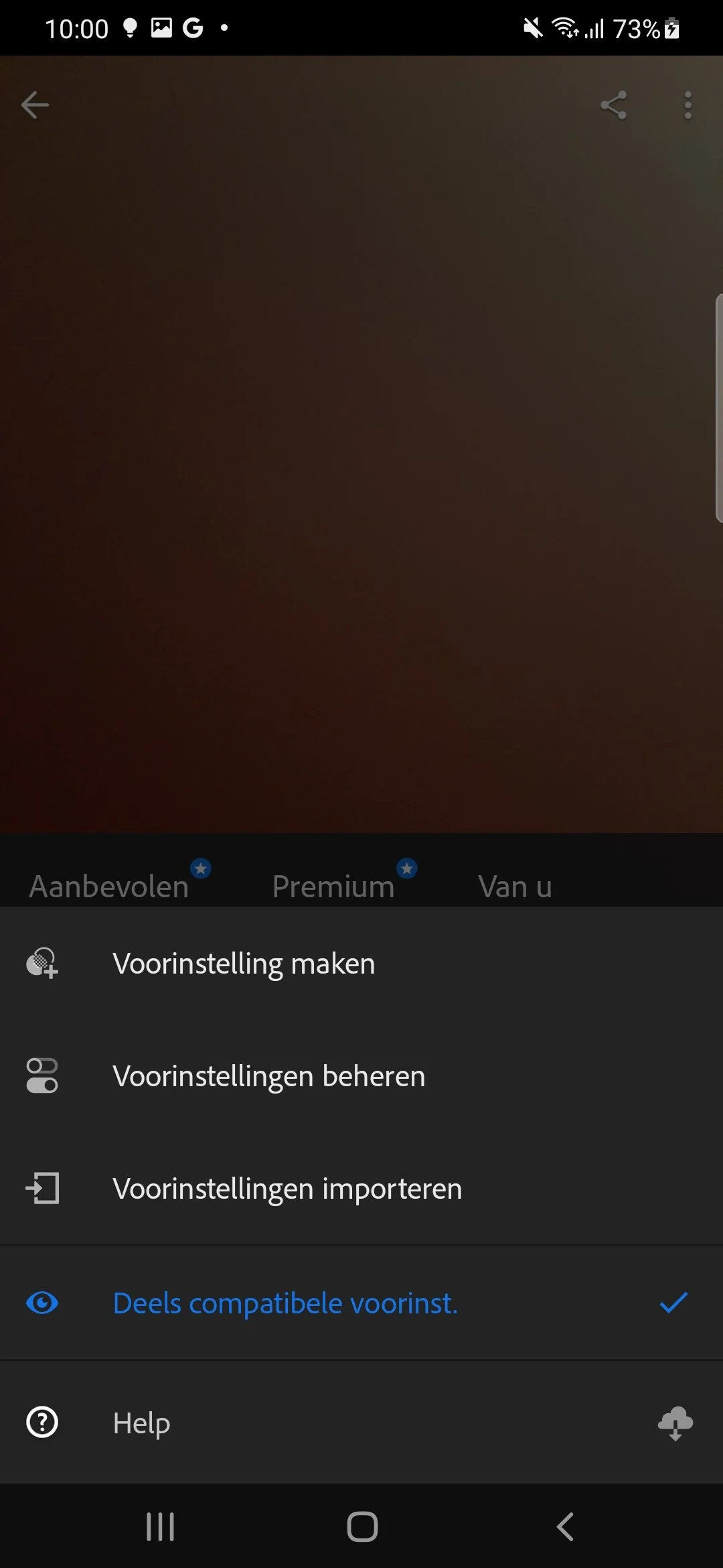 Create Preset Screen Android