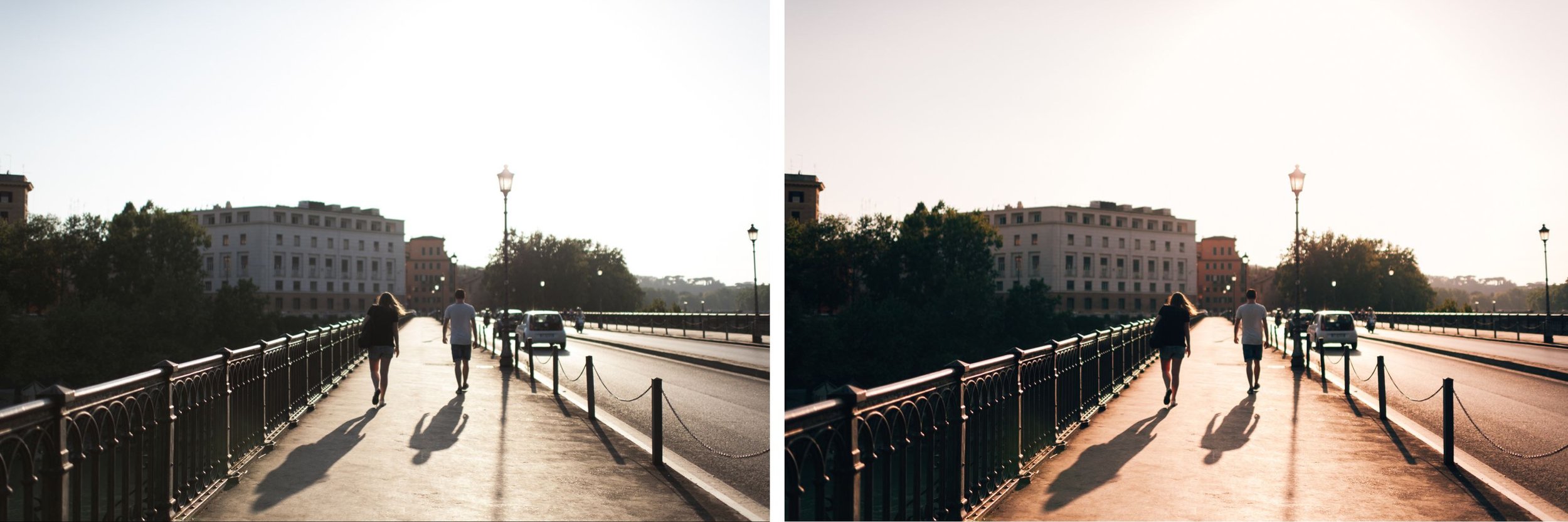 Sunset photo in Rome edited with our Bright & Clean preset