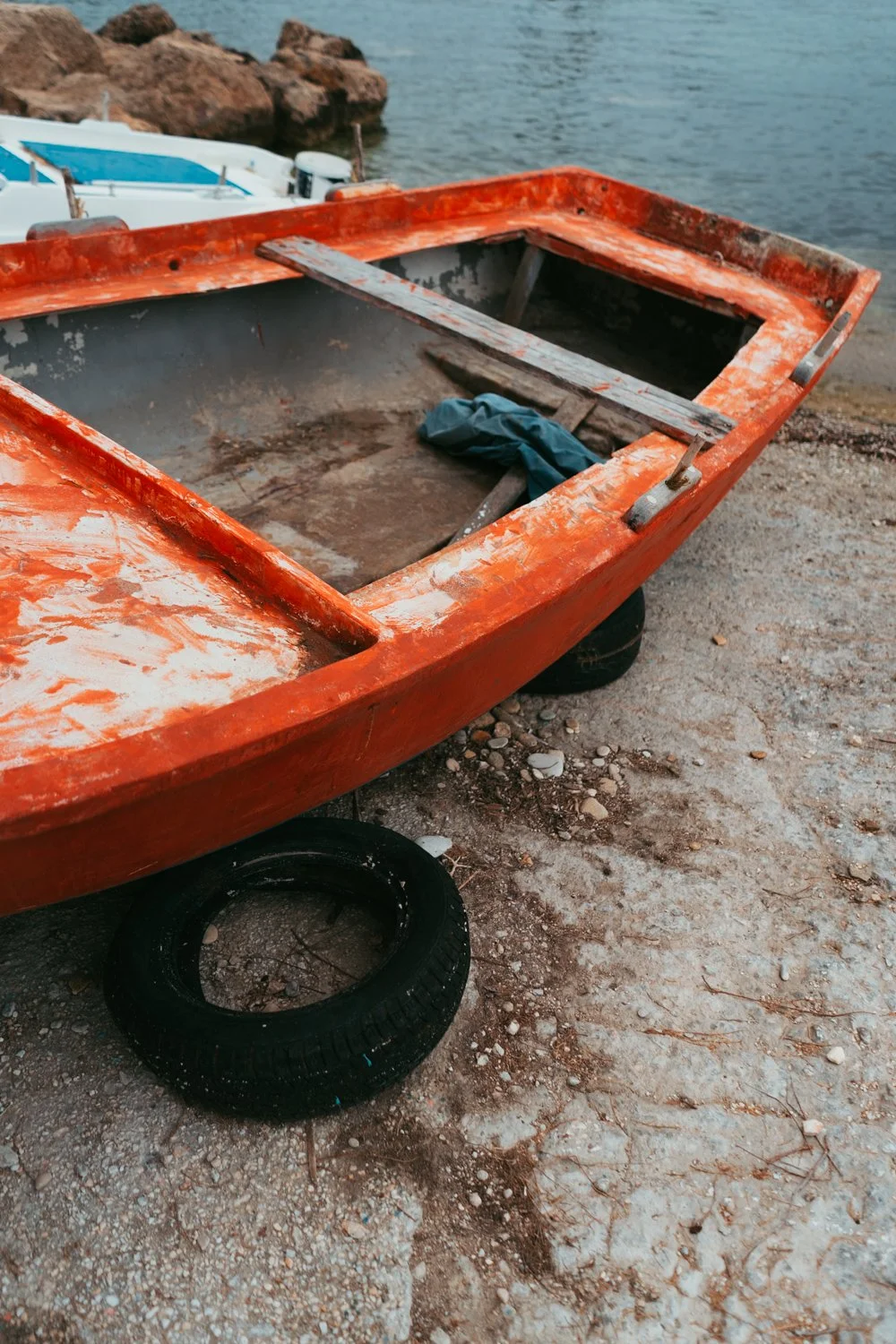 Red boat edited with our vibrant california series preset for Lightroom.
