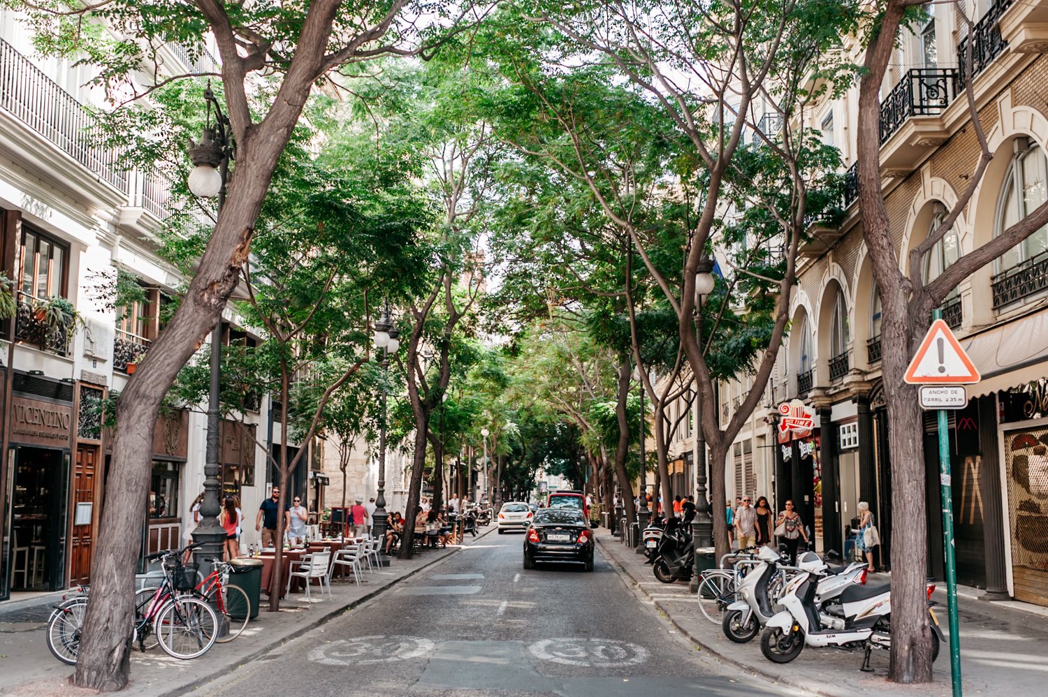 Street in Valencia edited with Light & Airy Fuji 400 preset