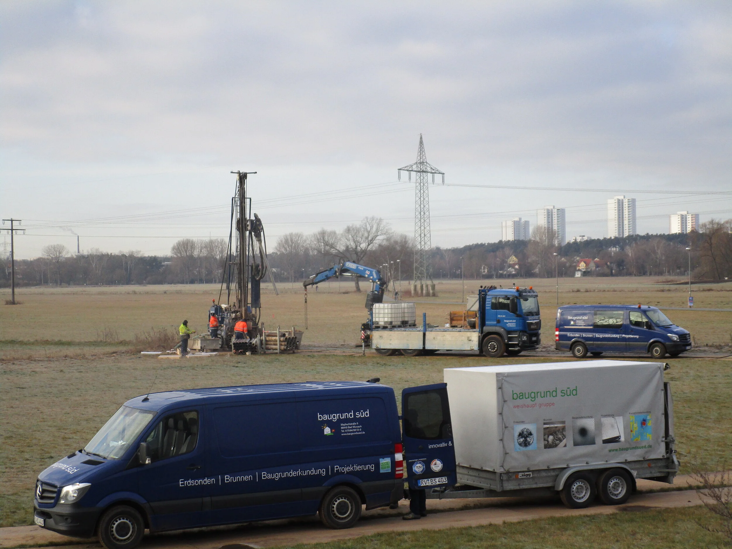 Probebohrungen für die StUB im Wiesengrund