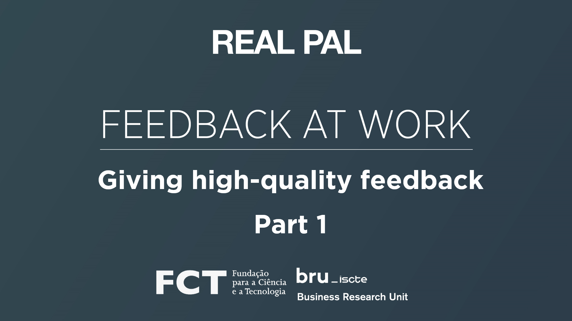 Giving High Quality Feedback (Part 1)