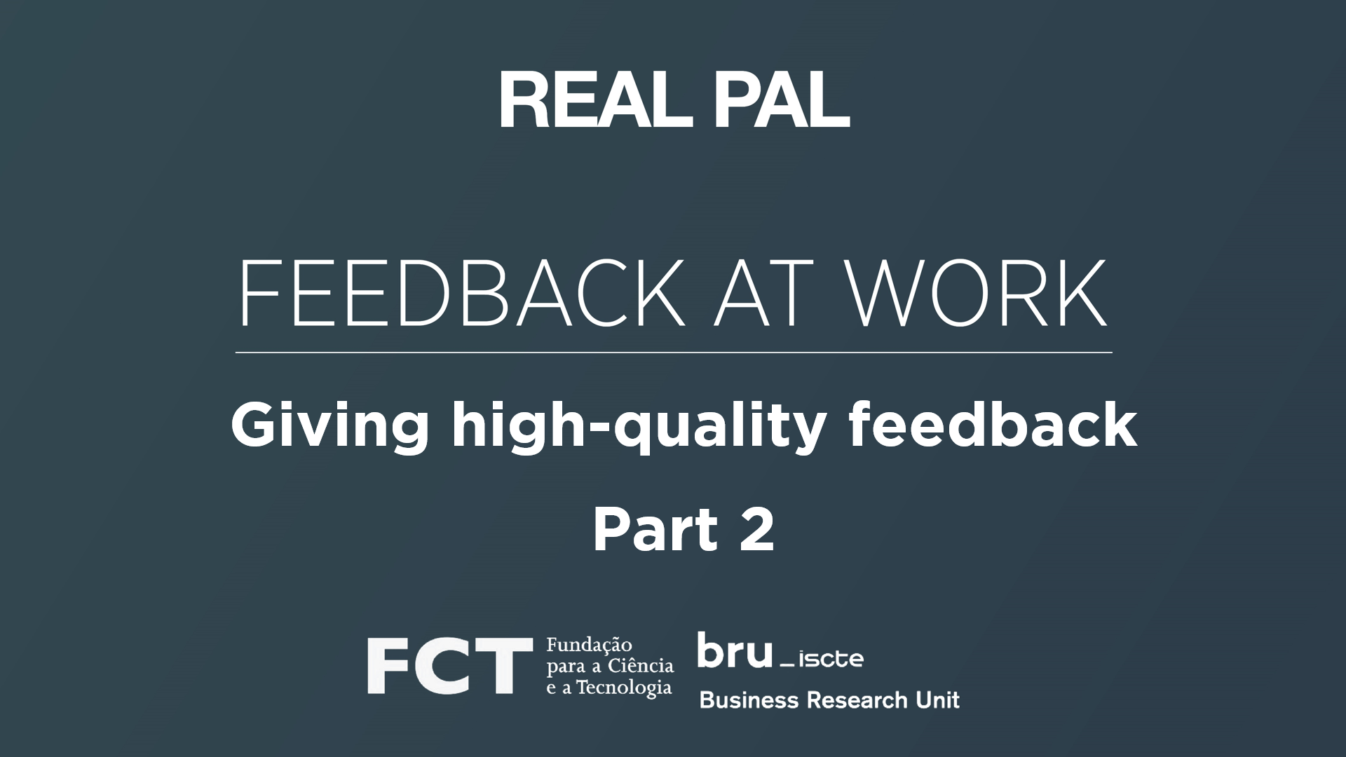 Giving High Quality Feedback (Part 2) 