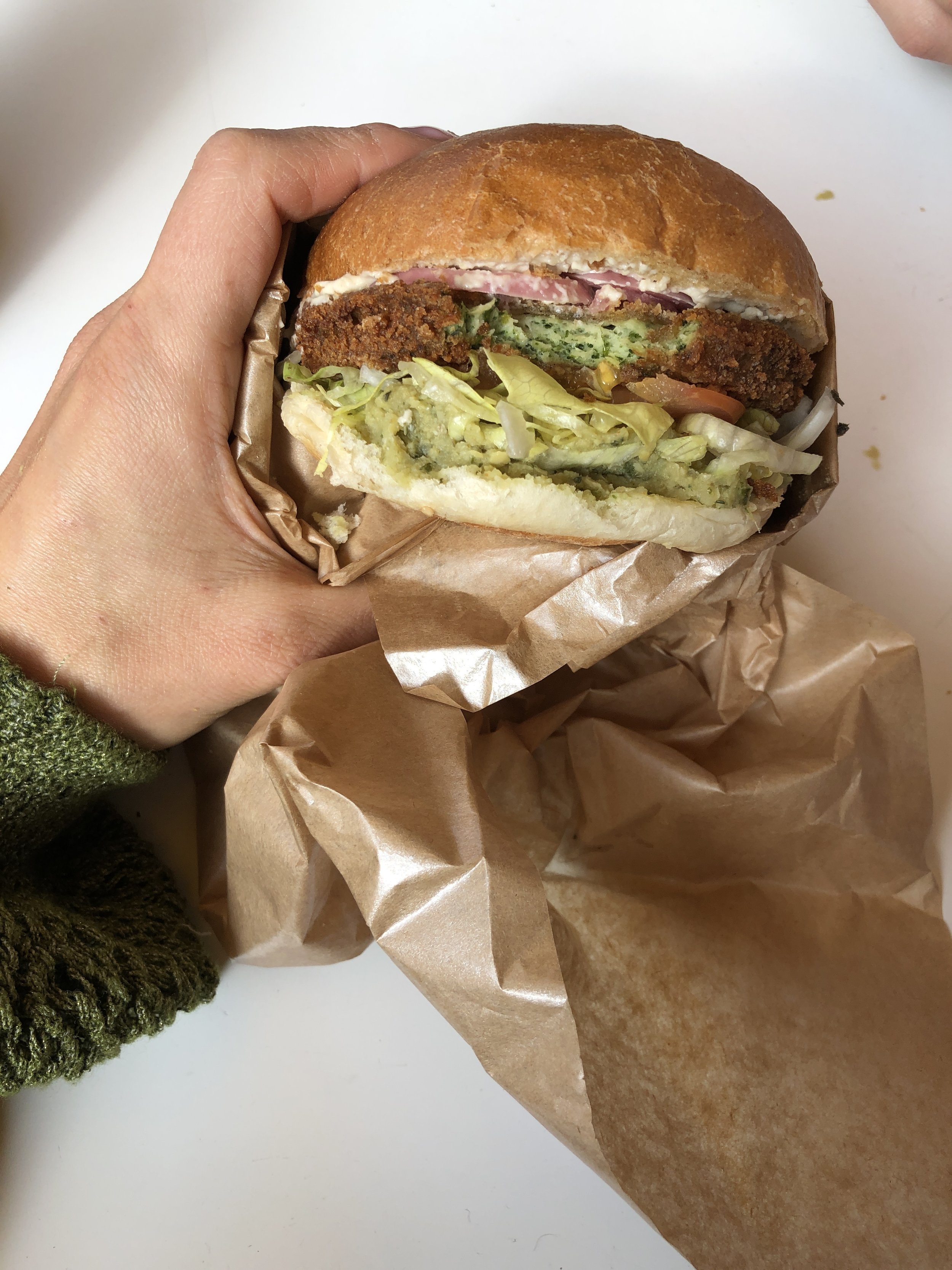 Vegan burger at Munchies