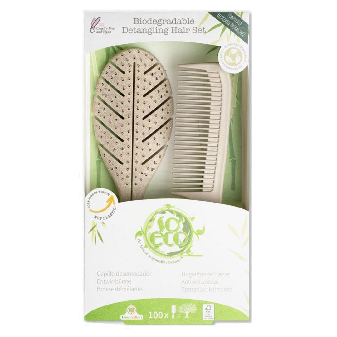 SoEco hair brush kit