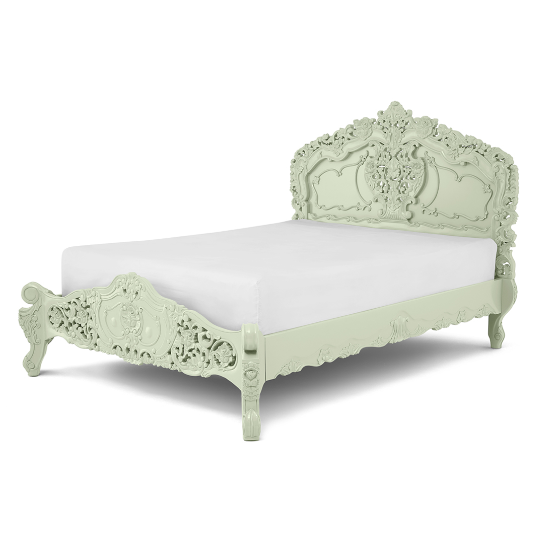 Khaki Rococo Bed