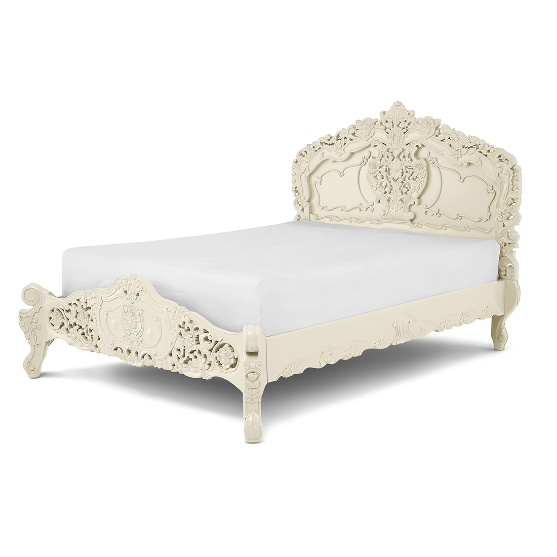 Parisian Cream Rococo Bed