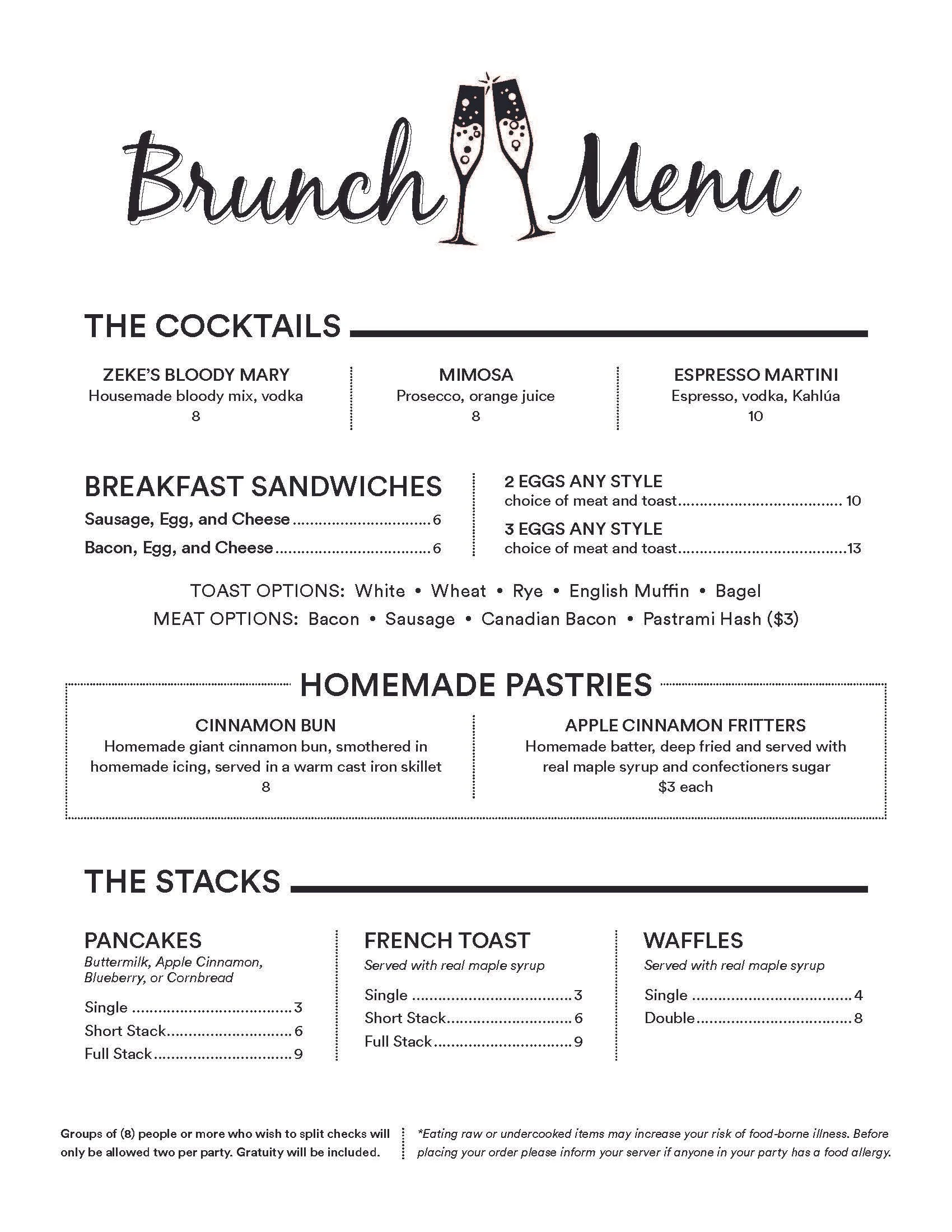 Menus — Zeke's Bar & Grill