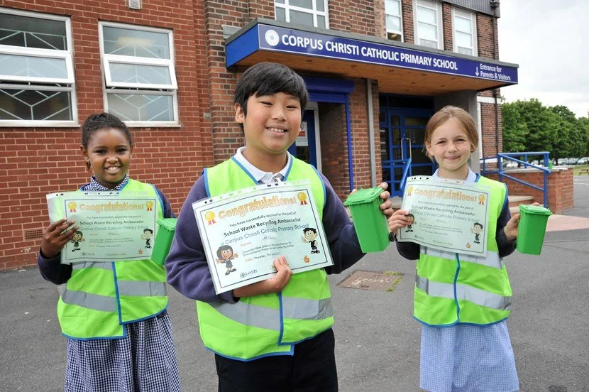 Student Green Team/Over 40 Leeds schools are registered with the Eco-schools programme, encouraging pupils to recycle, pick up litter and engage in climate campaigns. Get involved today to make a difference for your school!##
