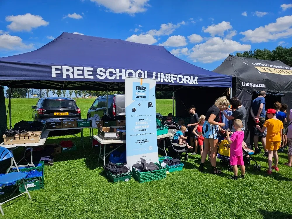 Swap, Don't Shop/UK families spend around £350 a year on school uniforms. In Leeds, the School Uniform Exchange helps families swap and reuse items instead of buying new. It saves money, cuts waste and ensures every child has what they need.##