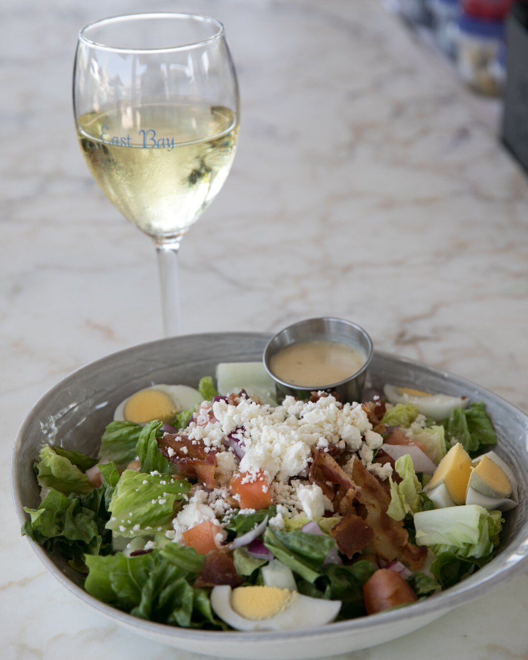 Wine + Salad + Patio is exactly what you needed today.