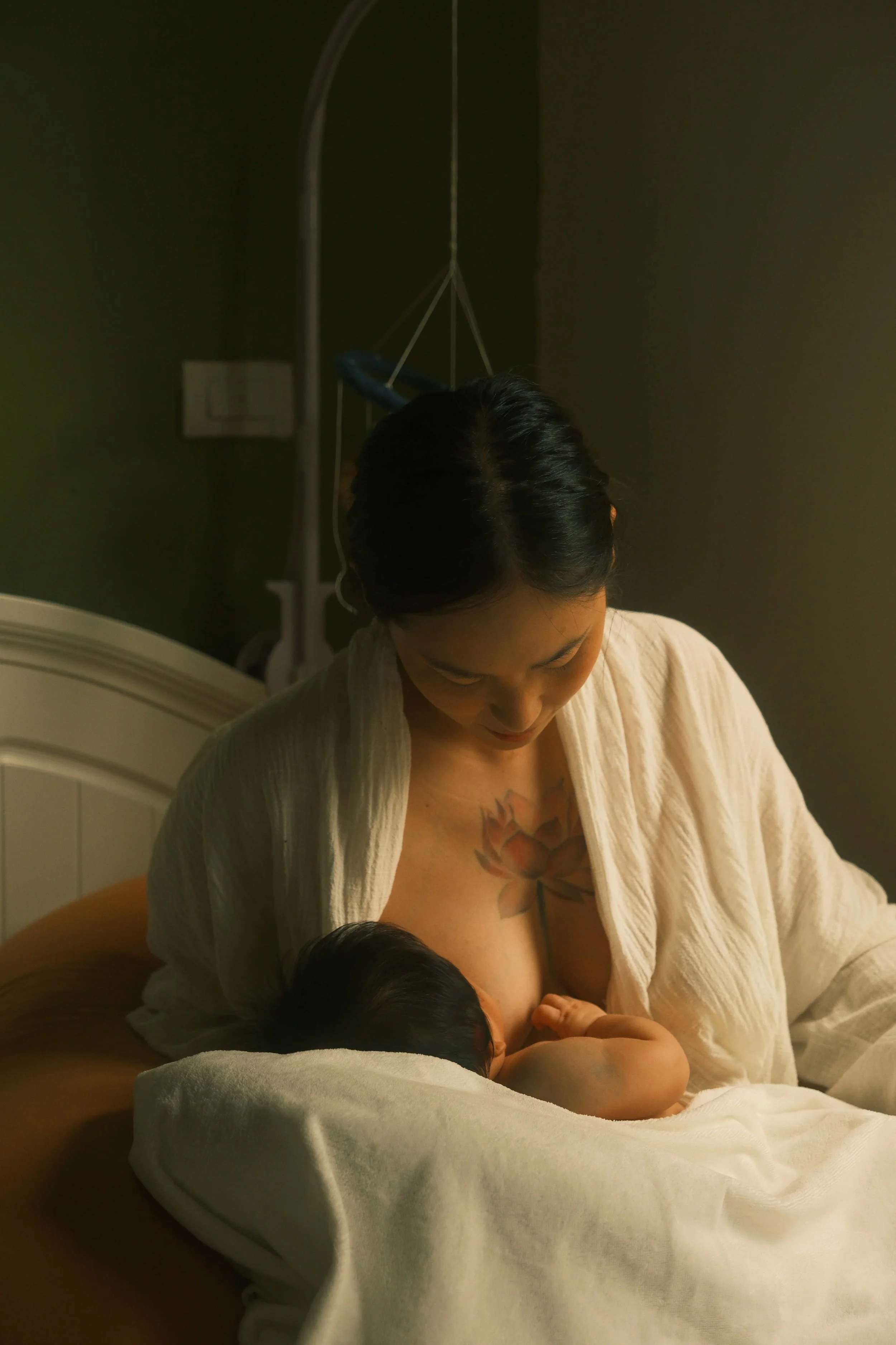 Breastfeeding my baby.