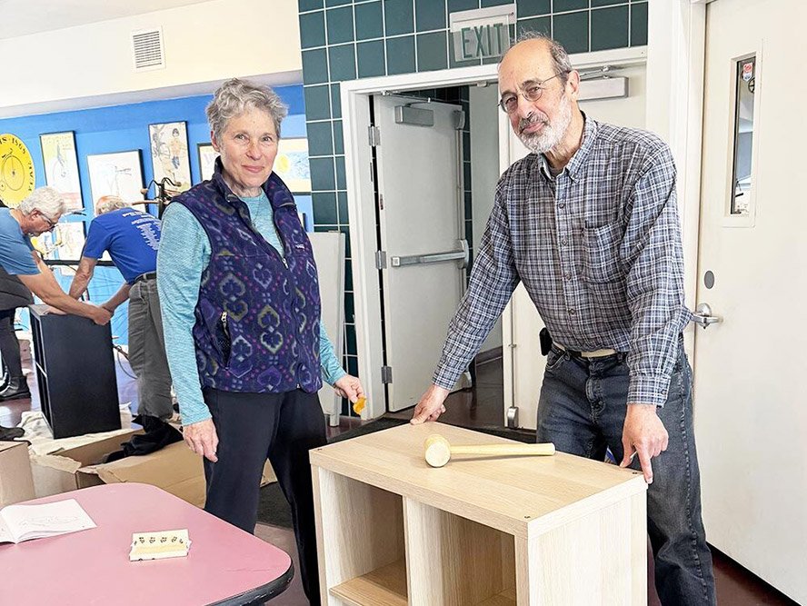 volunteers from the Davis Sunrise Rotary Club recently assembled 40 storage cubes for underserved teens and young adults, supporting their partnership with the nonprofit Make It Happen for Yolo County