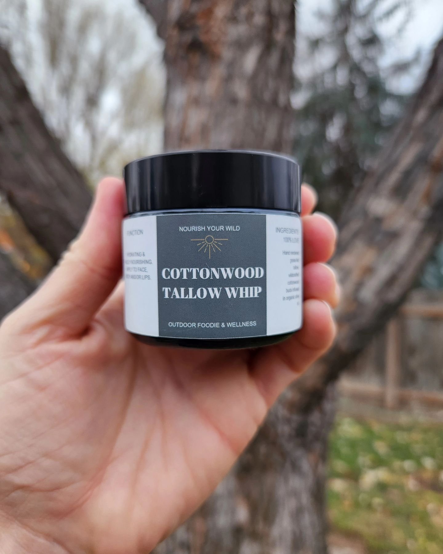 NEW!! Cottonwood Tallow Whip!!

Let me tell you, this is delicious!! 

Using local grassfed/grassfinished fat, I slow render myself. Combined with Cottonwood buds infused into organic olive oil.  So, no essential oils. It's just lovely.  Especially w