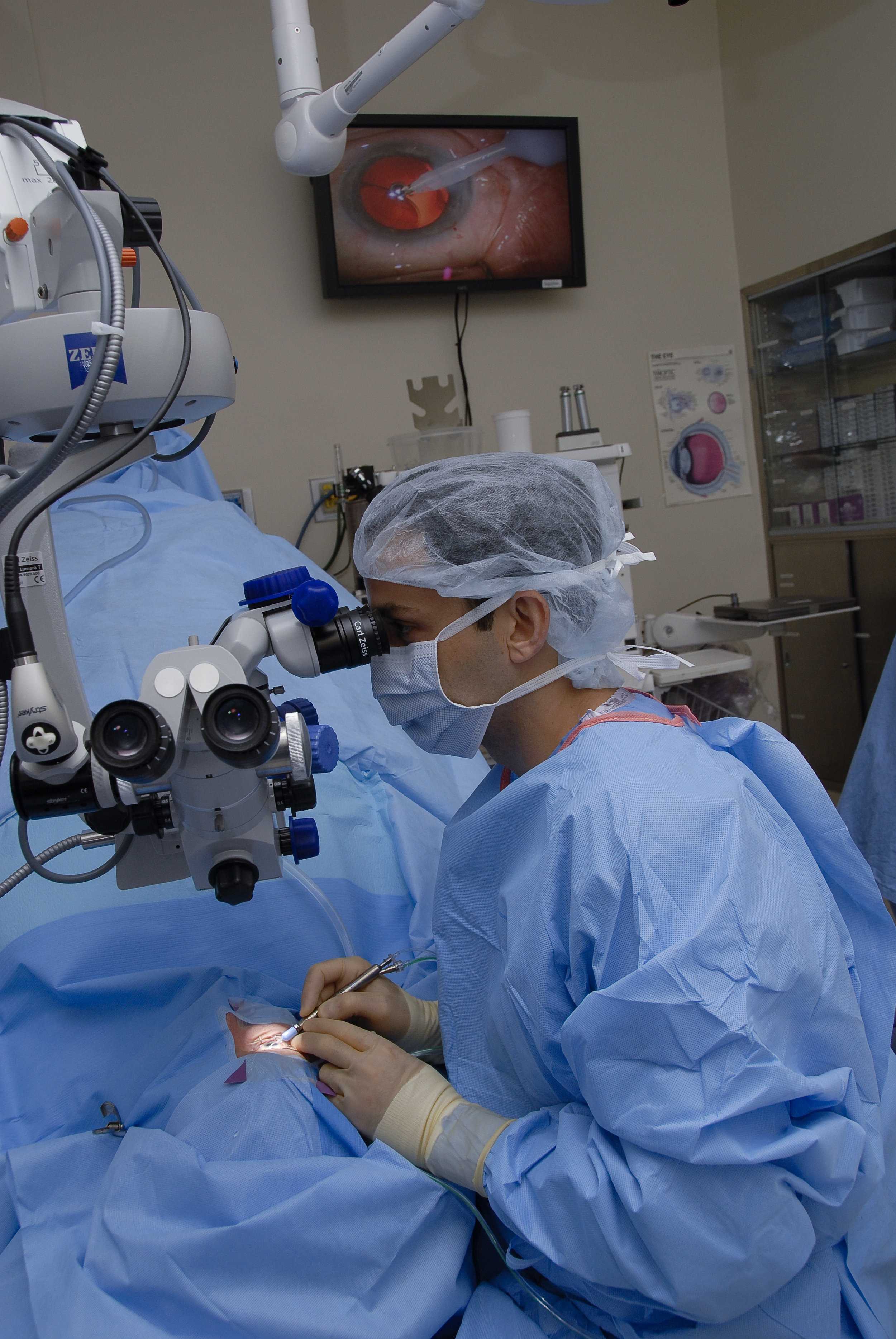 Dr. Cohen performing cataract surgery
