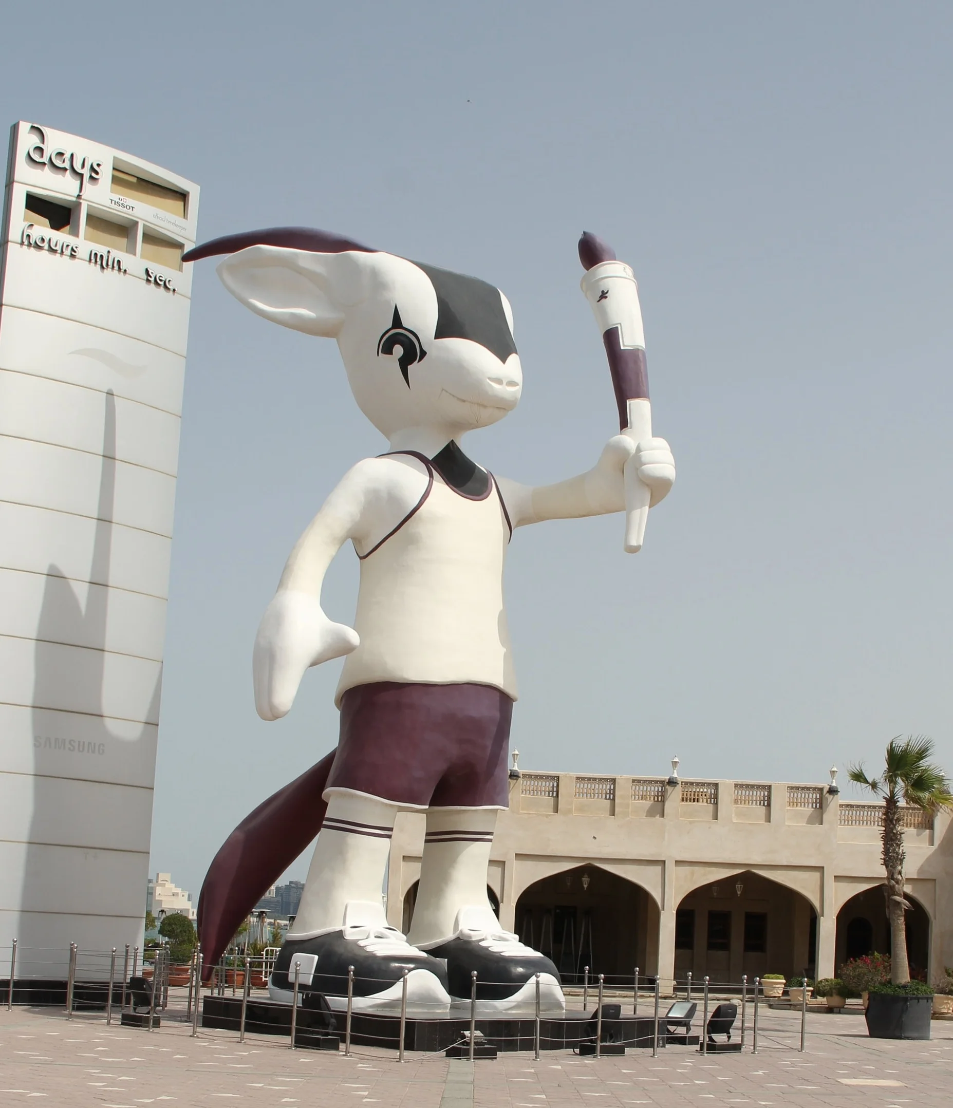 Orry the Oryx, Al Corniche, Doha, Qatar. Photo taken by Tyanna LC