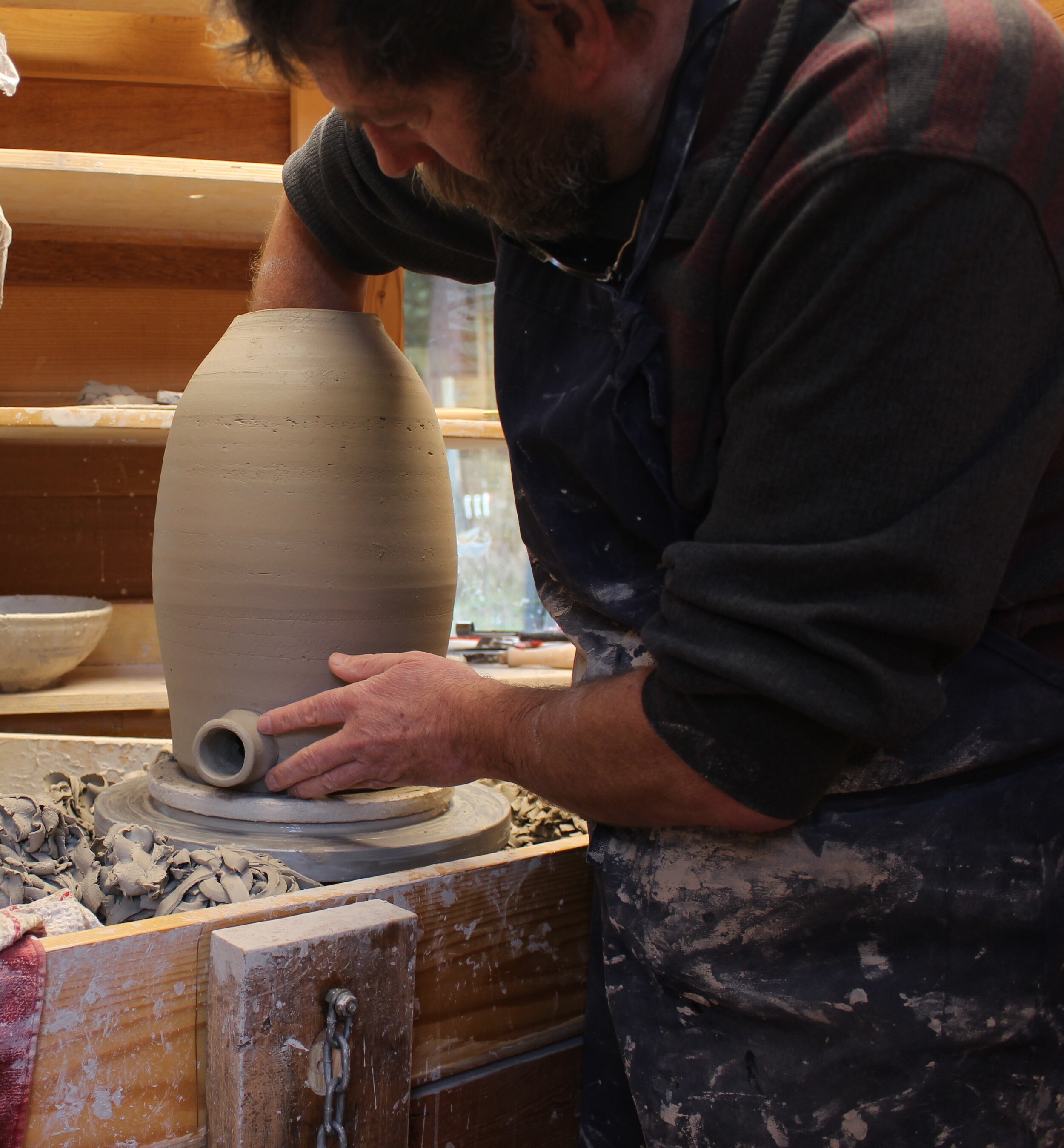 Pottery Cider Jar Spigot