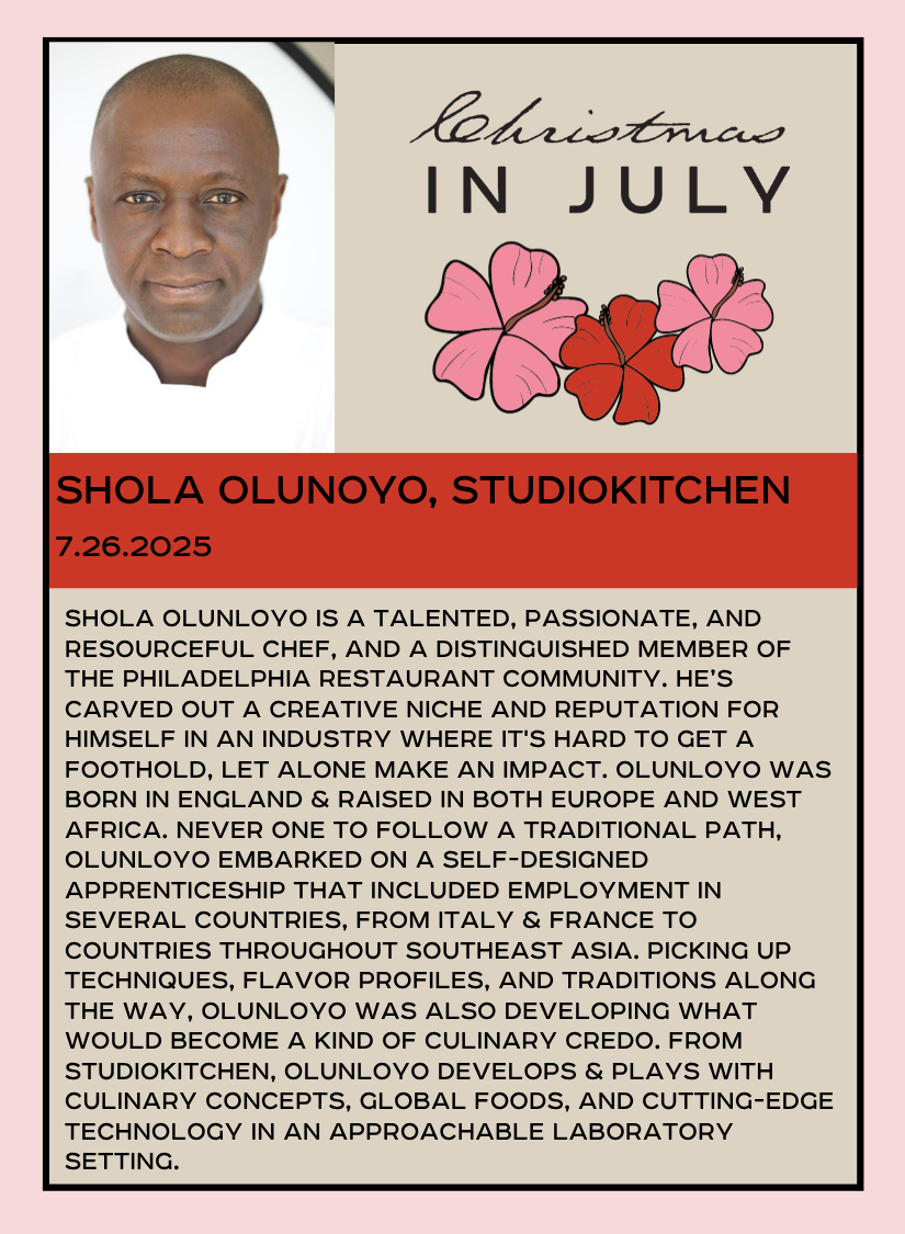 Christmas in July : Shola Olunloyo of Studiokitchen