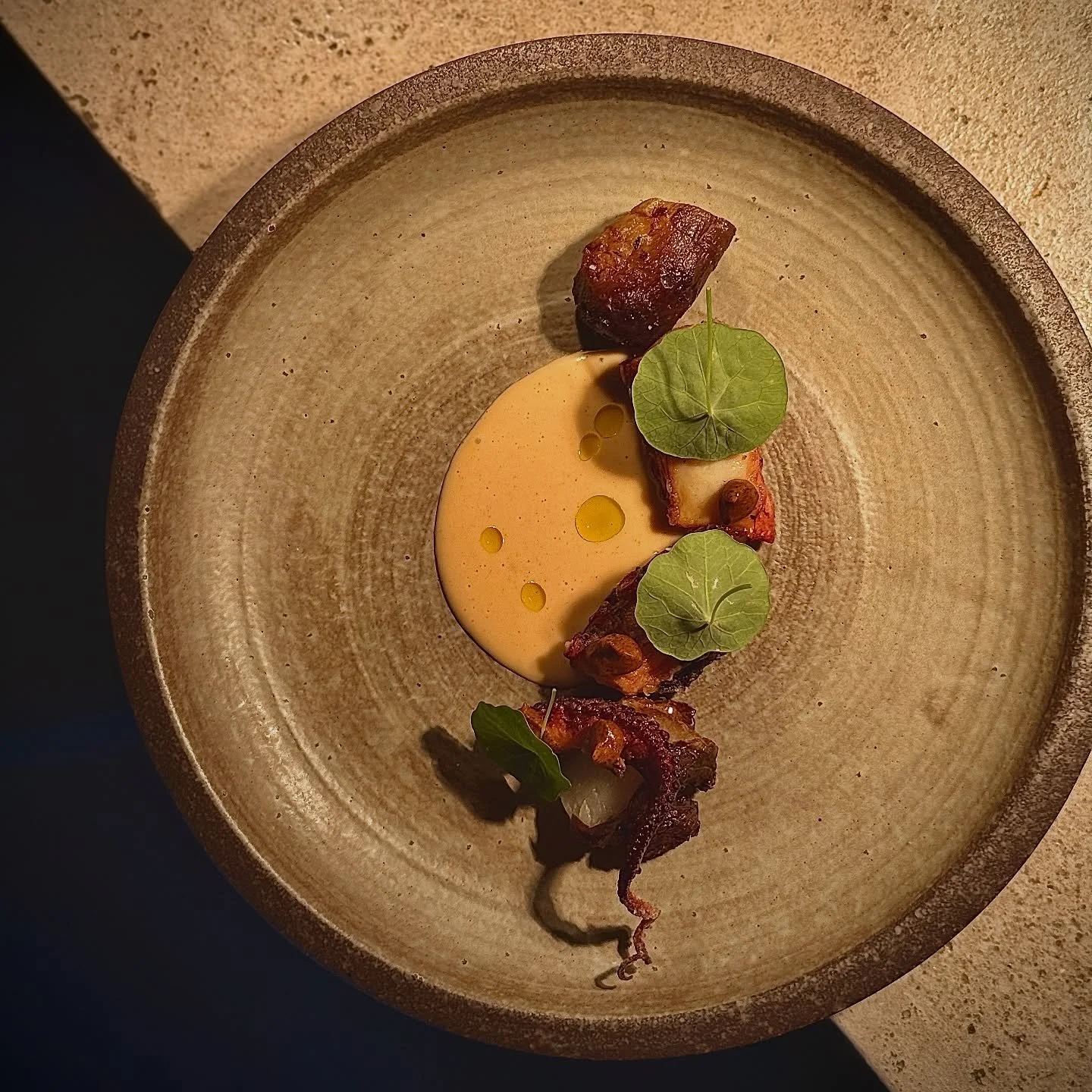crispy octopus with sunchoke, nardello fudge &amp; shellfish emulsion&hellip; your second course this week 🤘