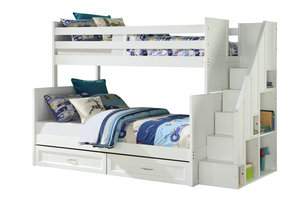 Skyler Twin Over Full Bunk Bed With, Jordan Twin Over Full Staircase Bunk Bed