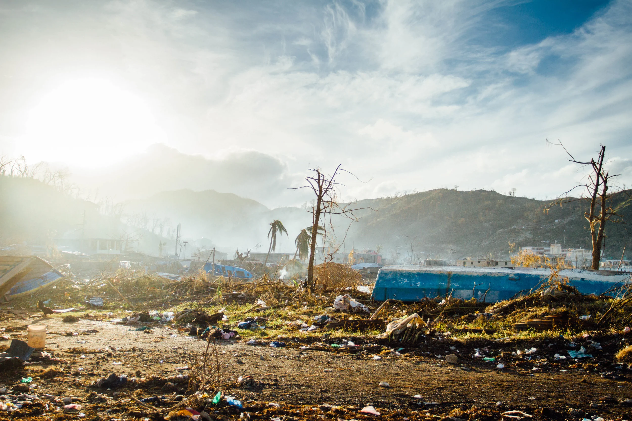 October 11th - Hope is never a situation. Hope is never a location. Hope is never an ideology. Hope is a person, & his name is Jesus Christ." - Paul Tripp. --- I'm convinced that the sky here in Haiti has never looked so beautiful as it has the past several days. The sun gleaming over the mountains in the morning, & the display of brilliant color as it sets in the evening is a reminder that God is good & does good. --- Hope is here because Jesus is who He says He is. He calls us to join Him in the restoration of this broken world; to proclaim Christ in this brokenness, & to care for the broken & hurting - it's what Jesus did & it's what He's equipped us to do.