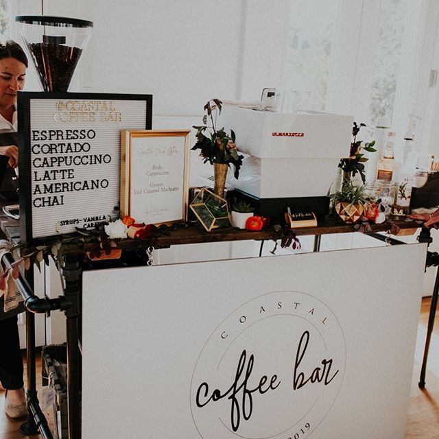 You gotta keep &lsquo;em caffeinated! 📸: @littlelongdistance .
.
.
.
.
.
.
#caffeinateyourevents #coffeebar #coffeecart #mobilecoffee #coffeecatering #eventbar #coastalcoffeebarco #amavidacoffee #lamarzocco #craftcoffee #bespokewedding #weddingideas