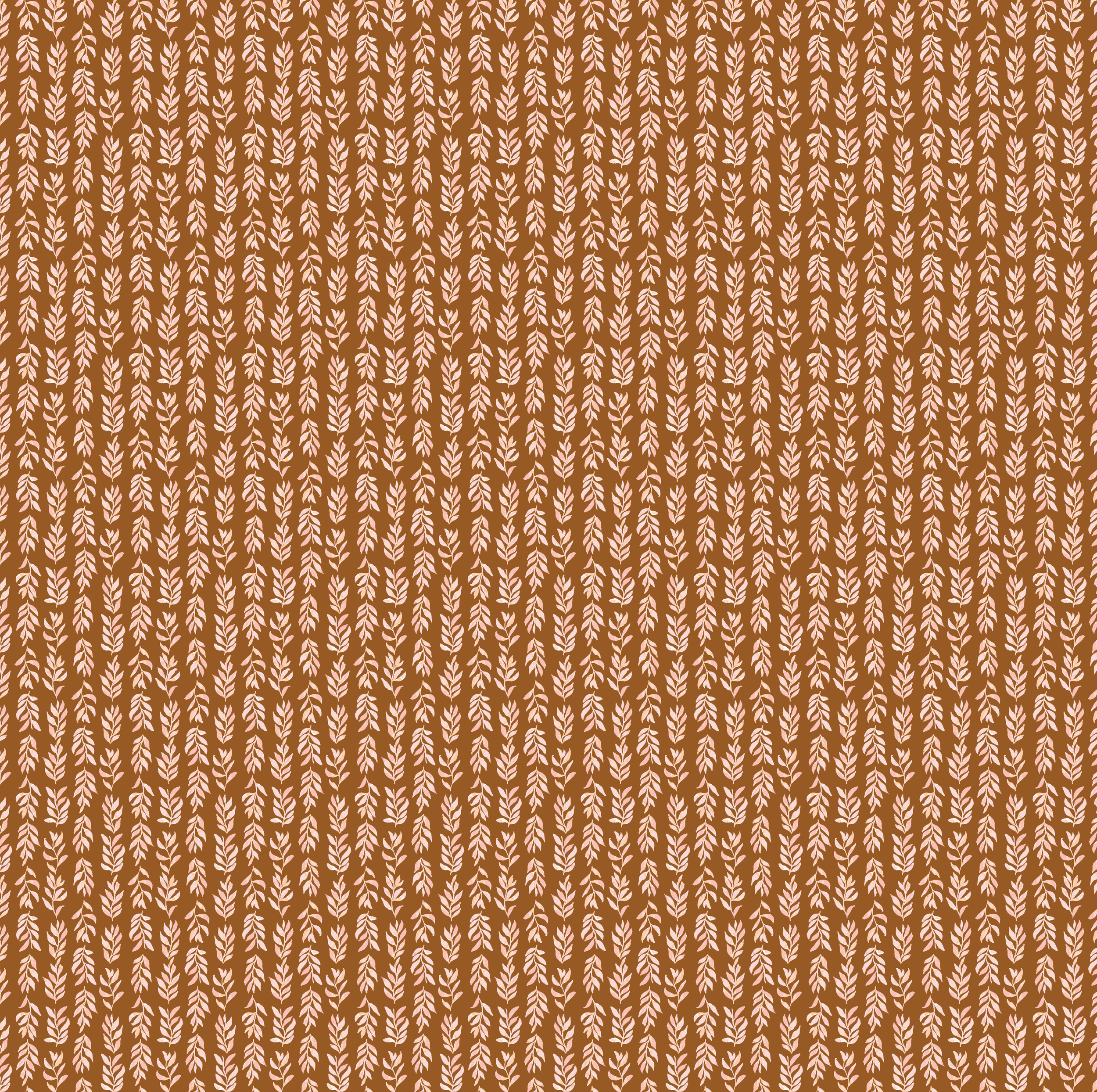 Complementary vertical leafy pattern