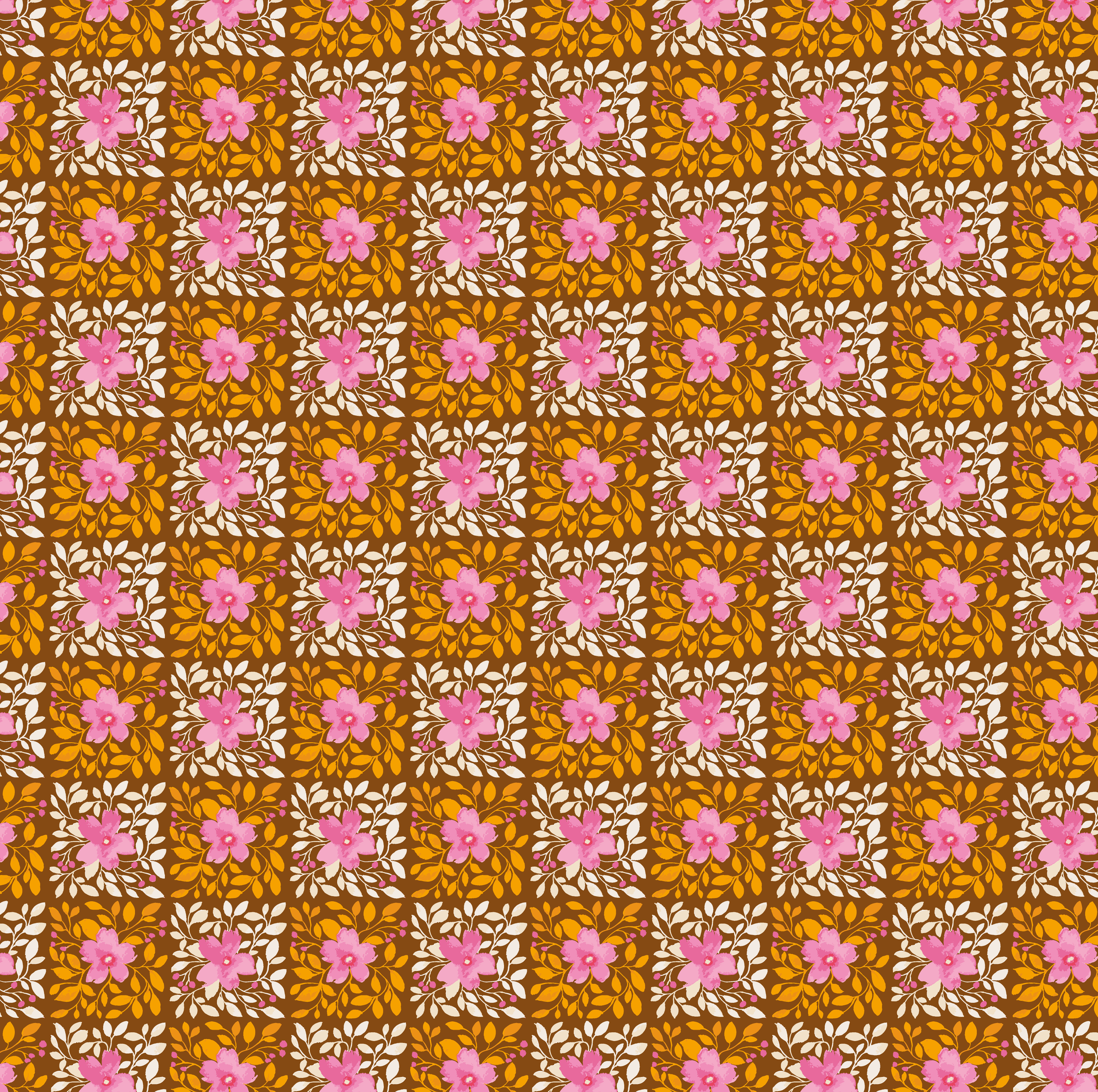 Geometric floral squares