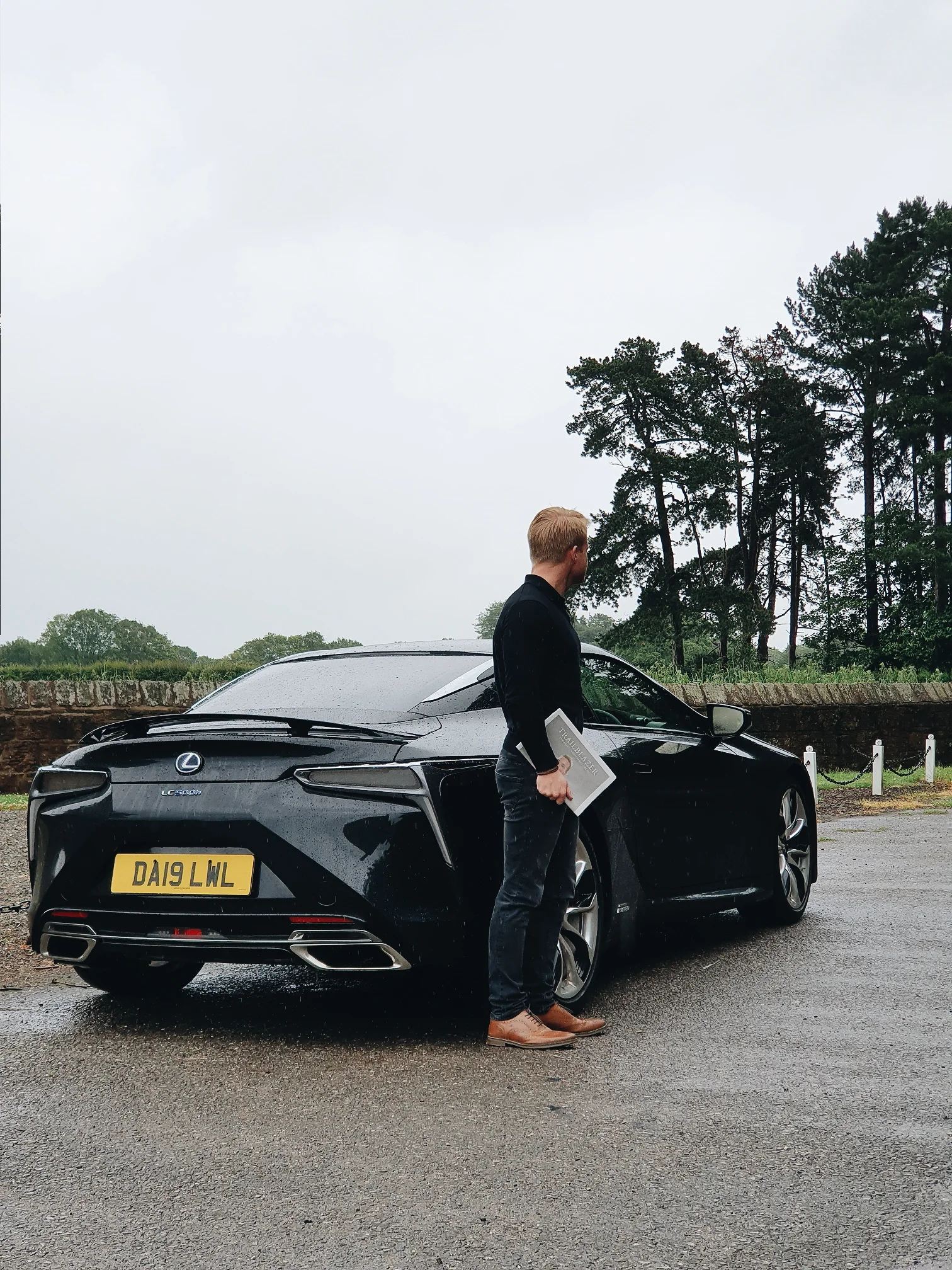 Our Editor Next To The LC500h