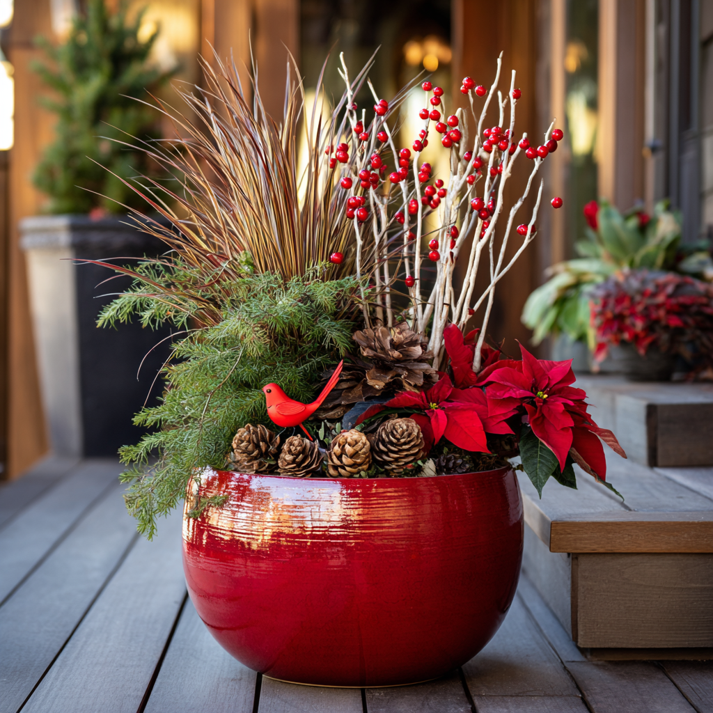 Classic Holiday Planter 18"