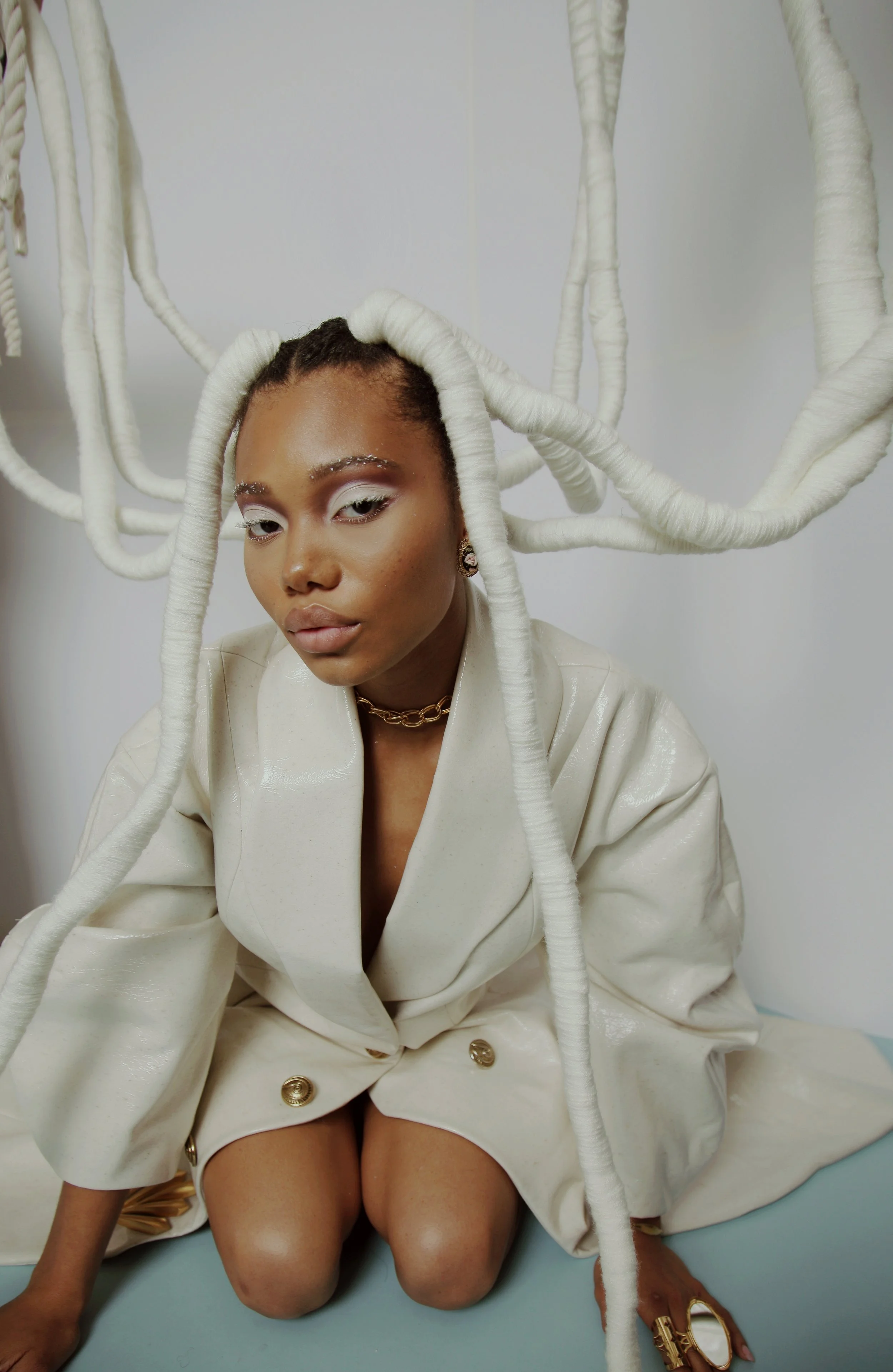  prod: Collab Creat8  photo: Sorawya  muse: Abeni   hair: Abbey A  mua: Dest Dan  dress by: House of Jewell  jewelry by: My Soul Repair  