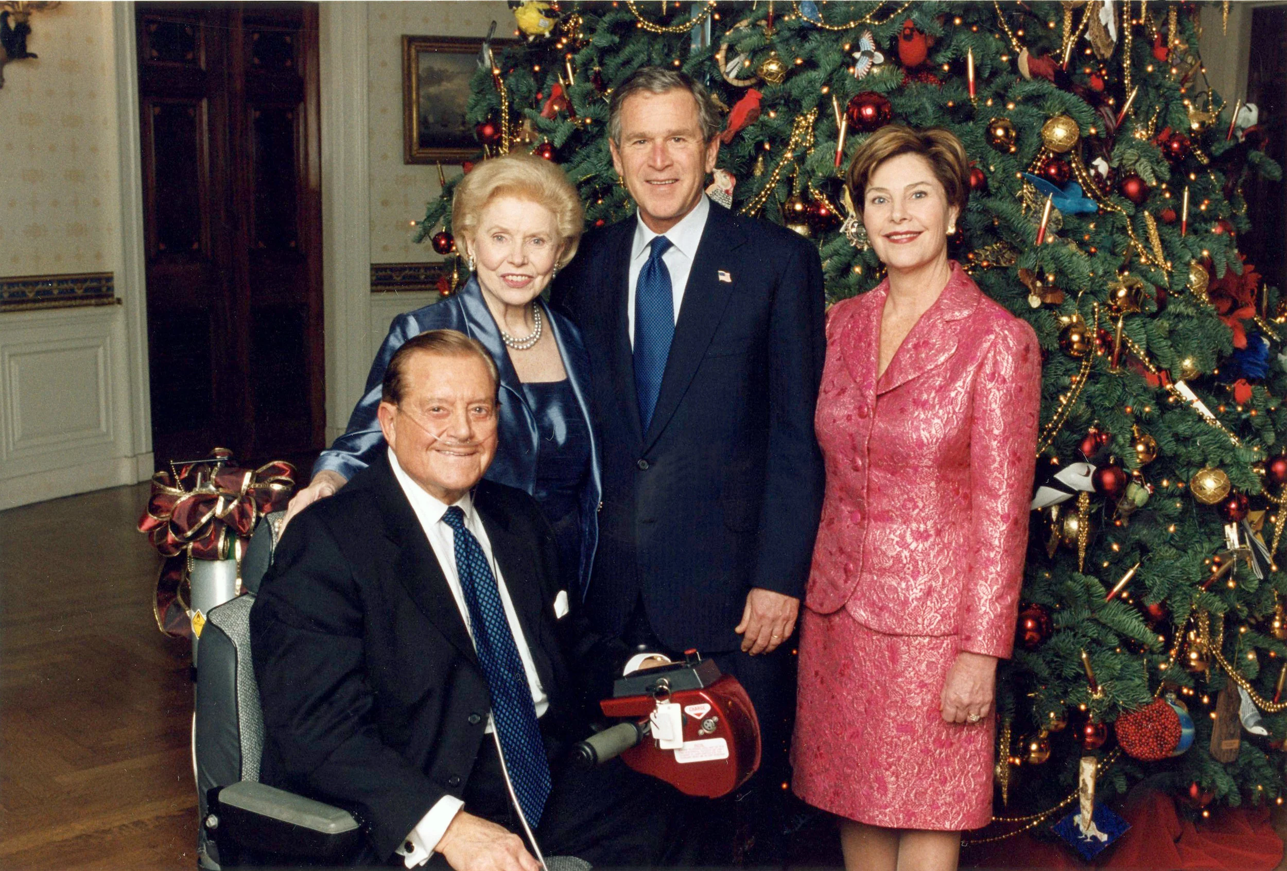 President George &amp; Laura Bush with Bill &amp; Vonette Bright – 2002