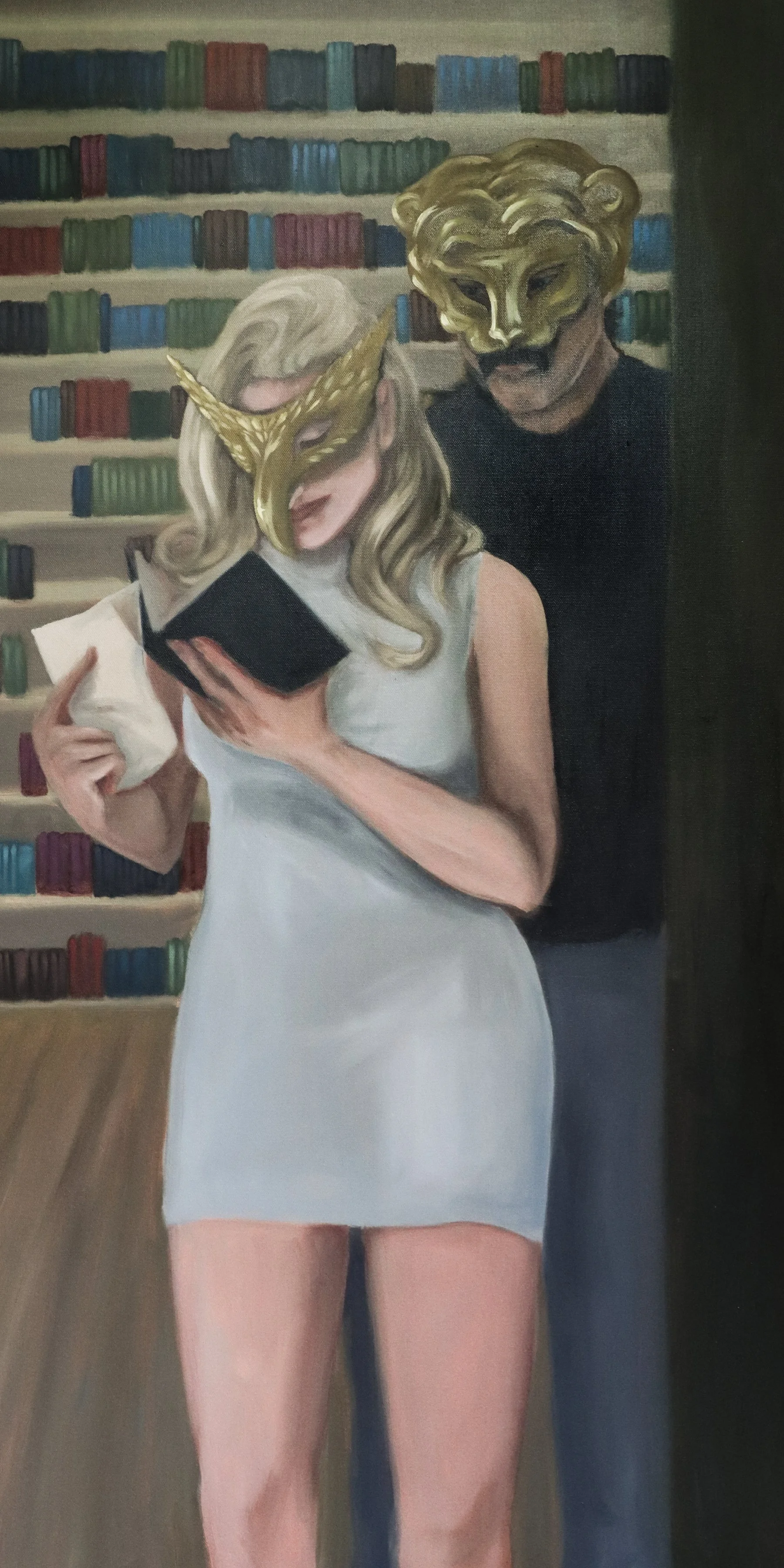 The Library 24x48 ORIGINAL Oil Painting