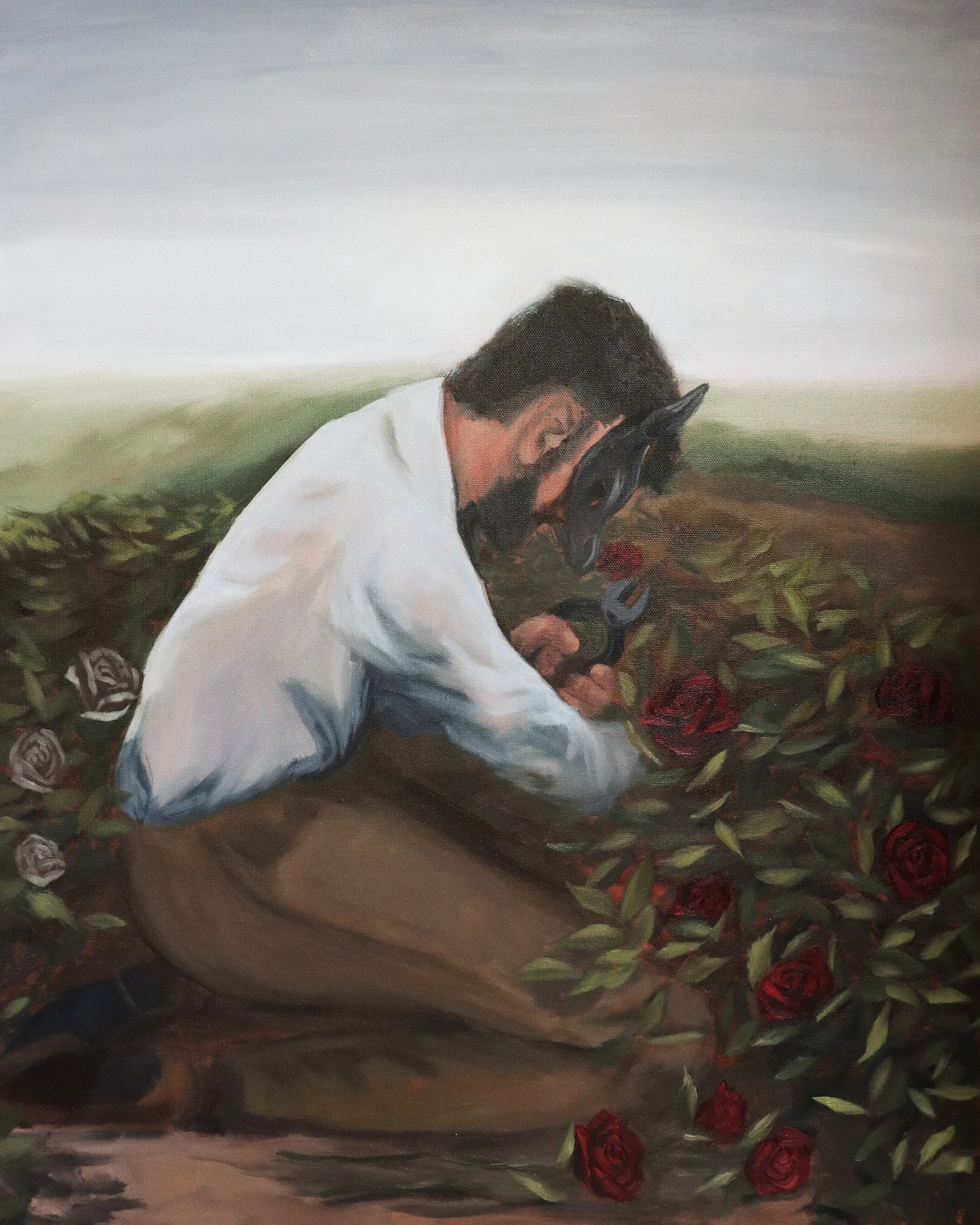 Roses for the Road - 24x30 ORIGINAL Oil Painting